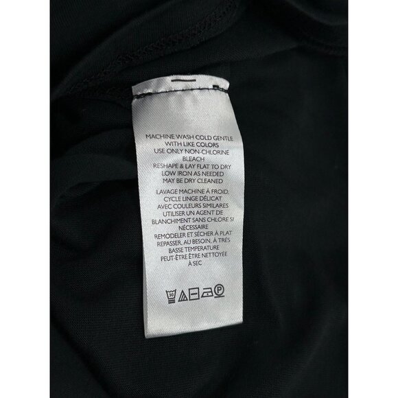 WE THE FREE Fresh and Clean Tee Sz S Black VNeck Side Slits Tunic Viscose Blend - Picture 7 of 7